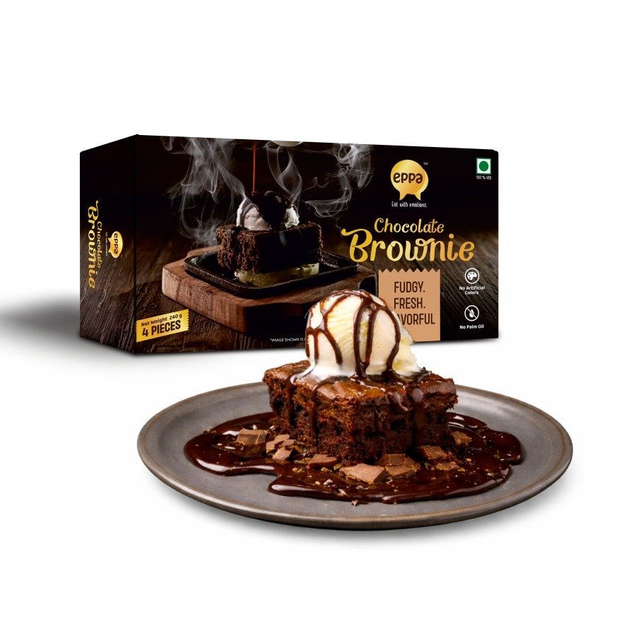 eppa Chocolate Brownie, 4 pieces